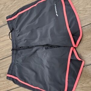Brooks Charcoal and Coral Athletic Shorts